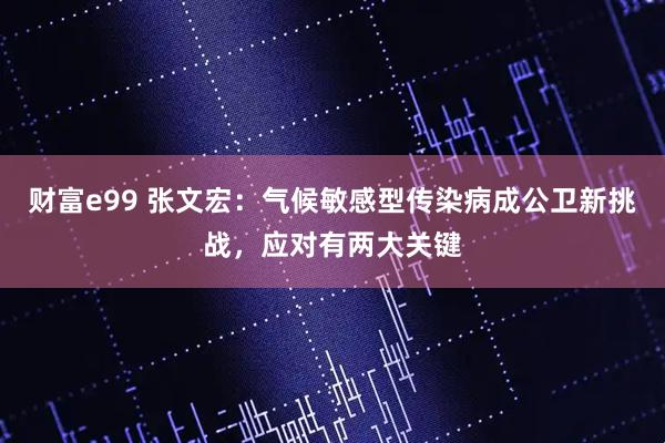 财富e99 张文宏：气候敏感型传染病成公卫新挑战，应对有两大关键