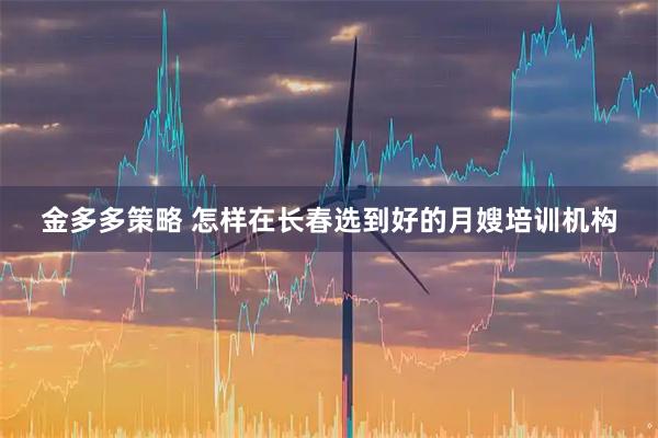 金多多策略 怎样在长春选到好的月嫂培训机构